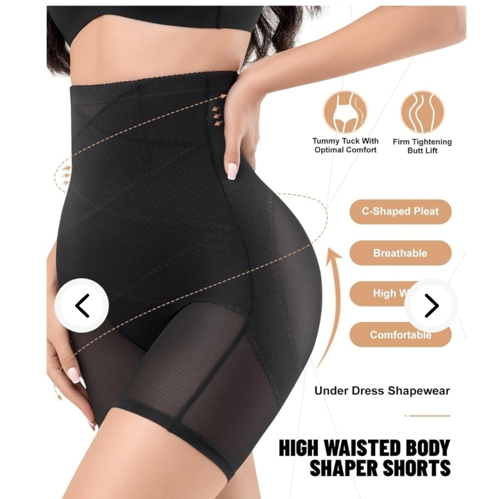 KLVEE Shapewear for Women Tummy Control, High Waisted Body Shaper Shorts  size M - Picture 2 of 8